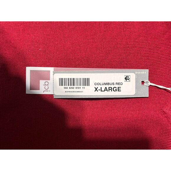 JCP JC Penney Cashmere Blend V-Neck Sweater Mens XL Columbus Red Luxury - Picture 6 of 9